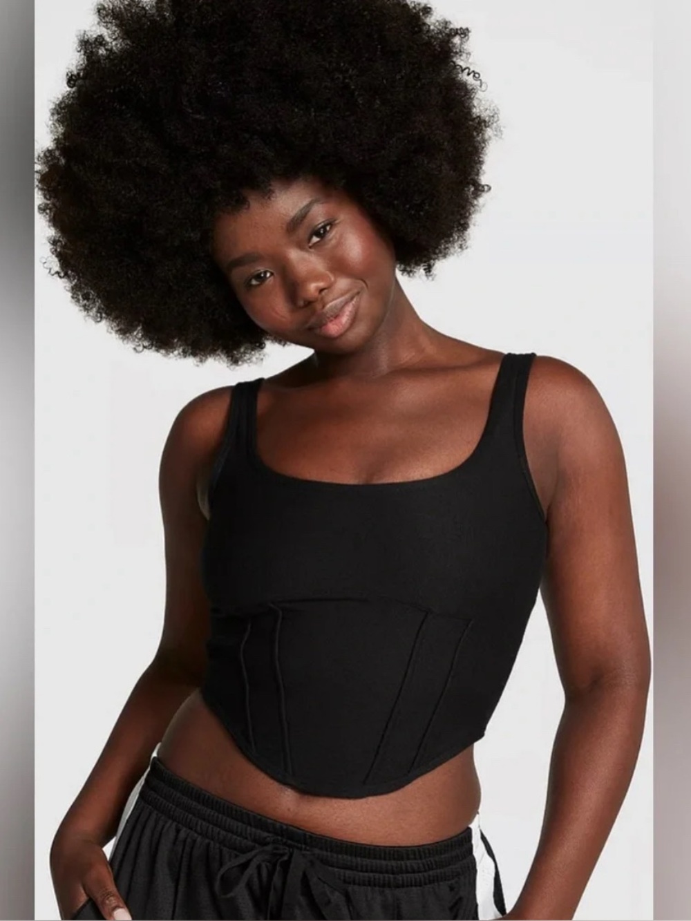 Pink By Victorias Secret Corset Top Black Size L